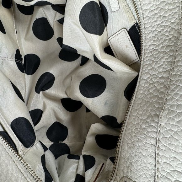 KATE SPADE Ivory Pebbled Leather‎ Satchel Bag - Picture 15 of 16